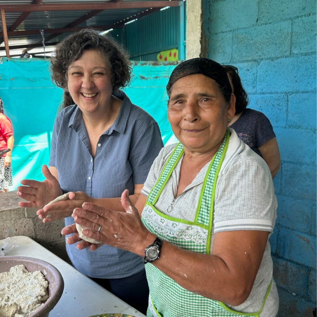 Women making pupusas