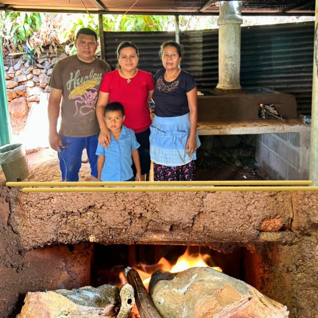 family with new ecostove